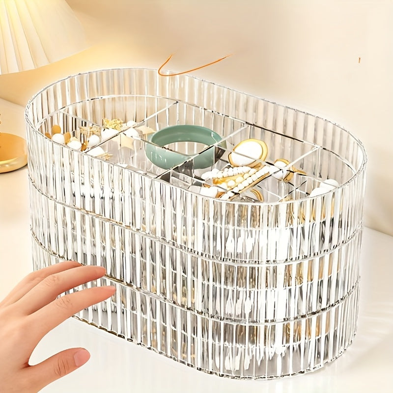 3-Layer Transparent Jewelry Storage Box