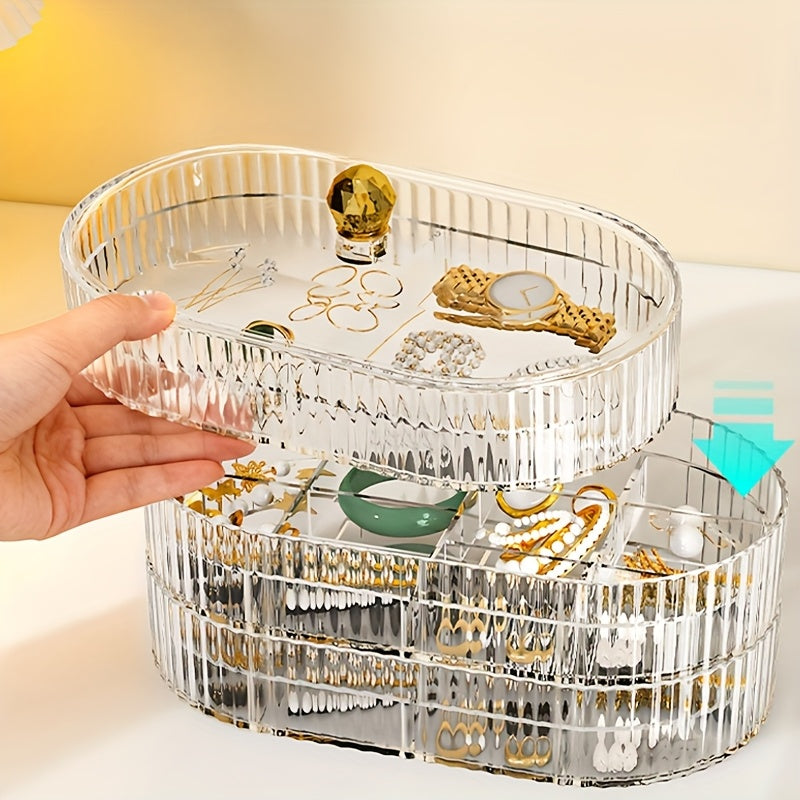 3-Layer Transparent Jewelry Storage Box