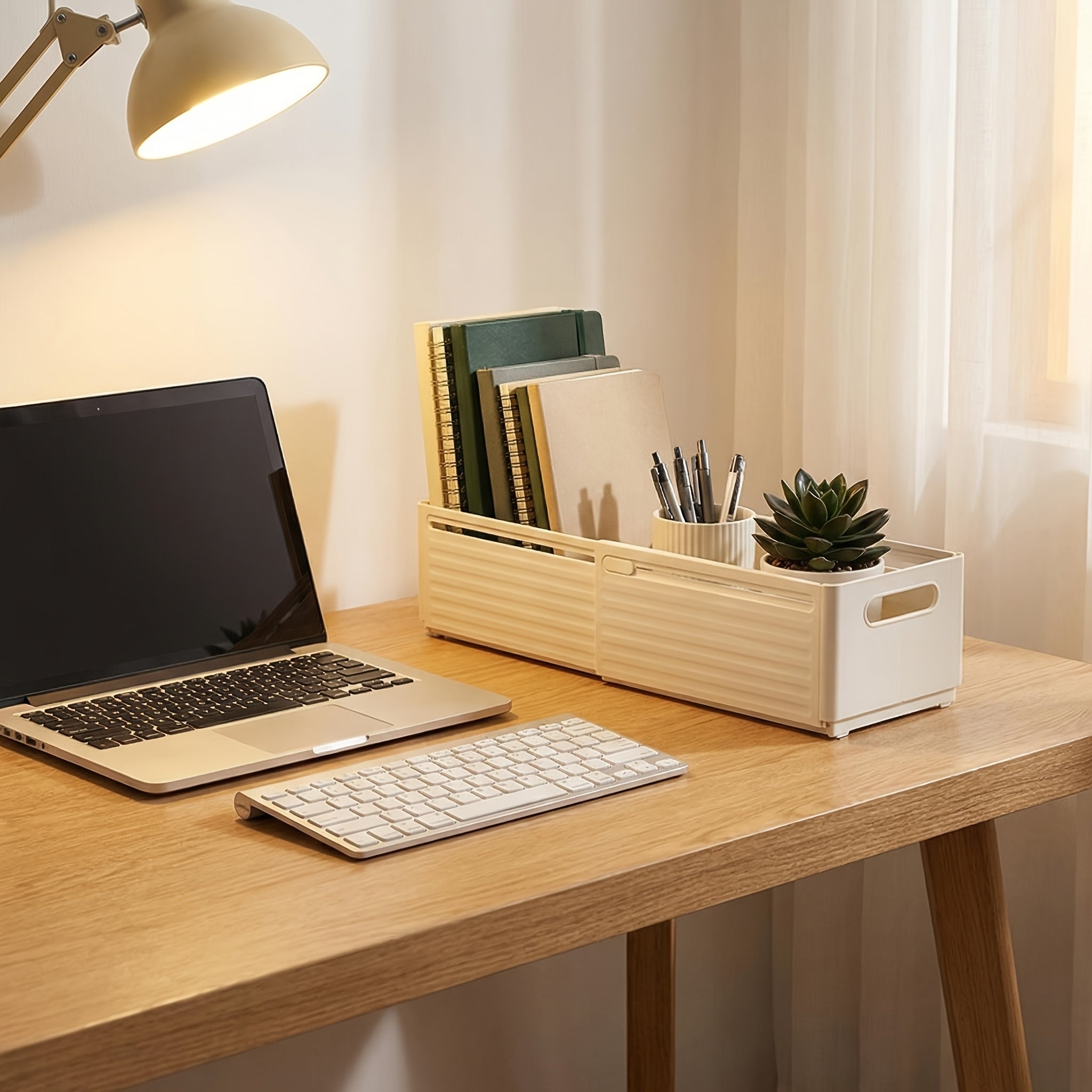 Adjustable Expandable Desktop Organizer Storage Box