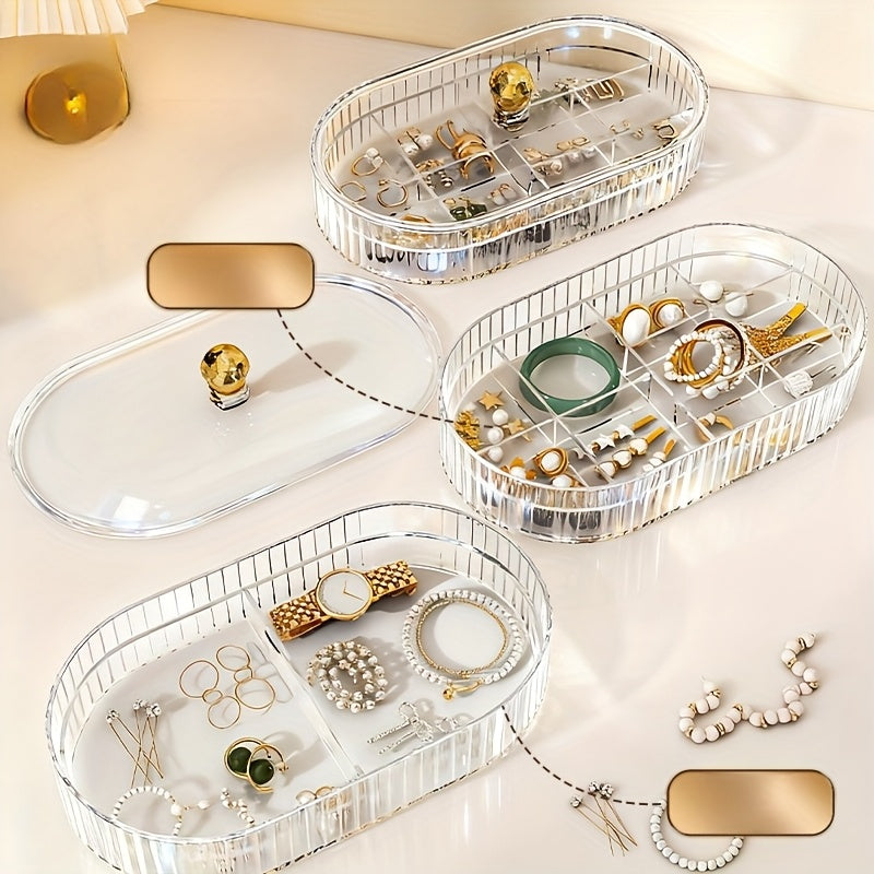 3-Layer Transparent Jewelry Storage Box