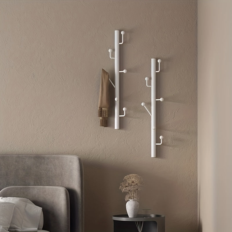 Modern Black Metal Wall Mounted Coat Hat Rack