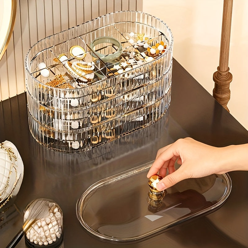 3-Layer Transparent Jewelry Storage Box