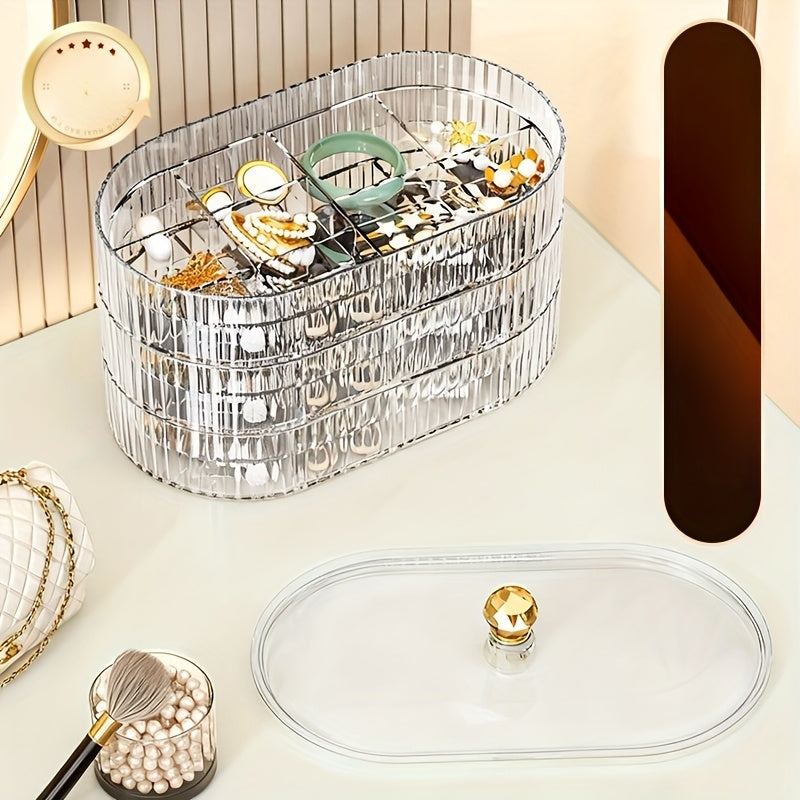 3-Layer Transparent Jewelry Storage Box