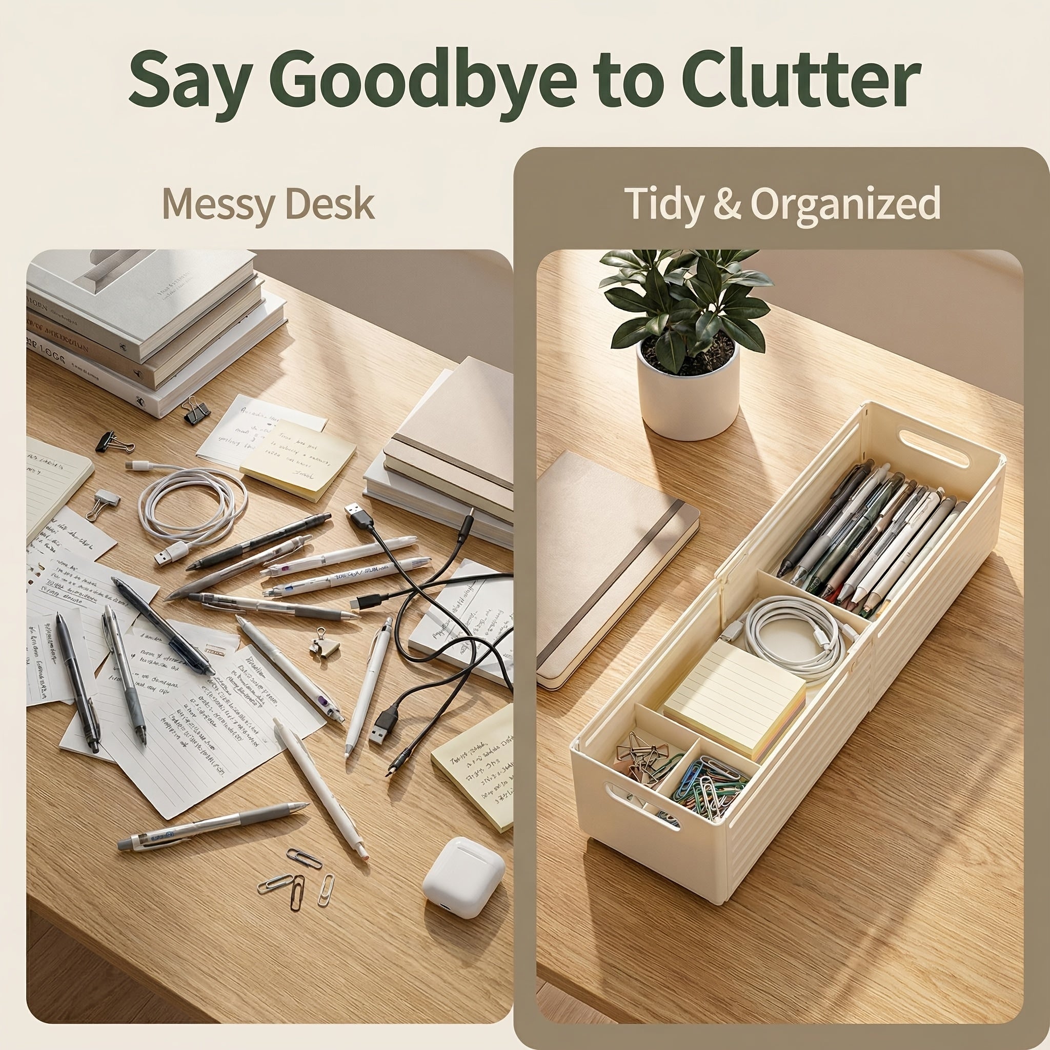 Adjustable Expandable Desktop Organizer Storage Box