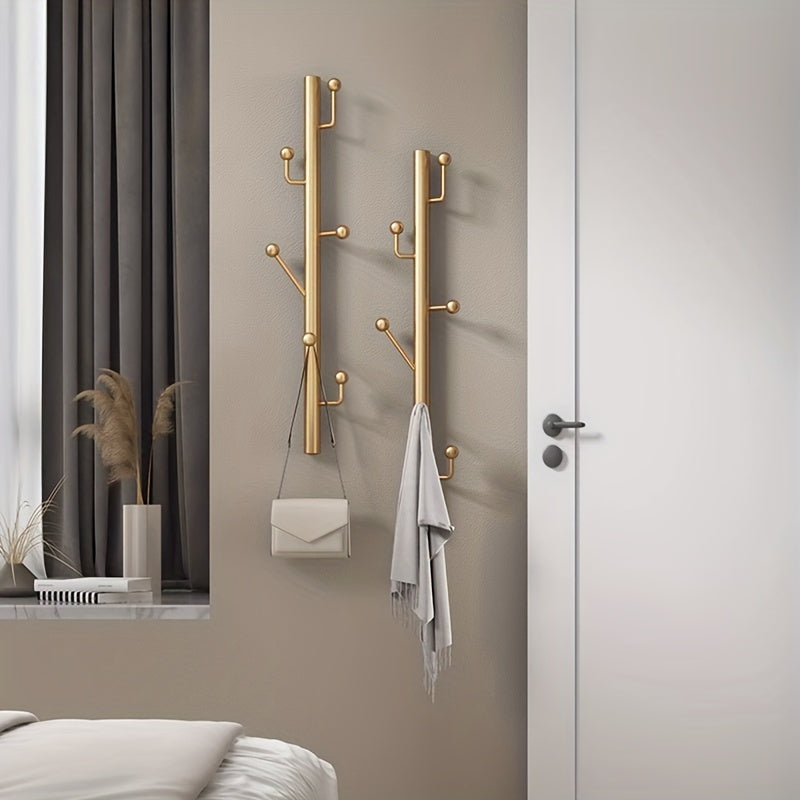 Modern Black Metal Wall Mounted Coat Hat Rack