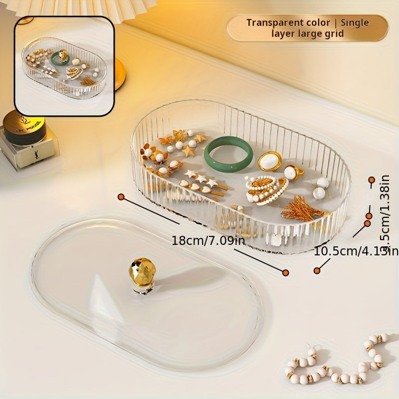 3-Layer Transparent Jewelry Storage Box