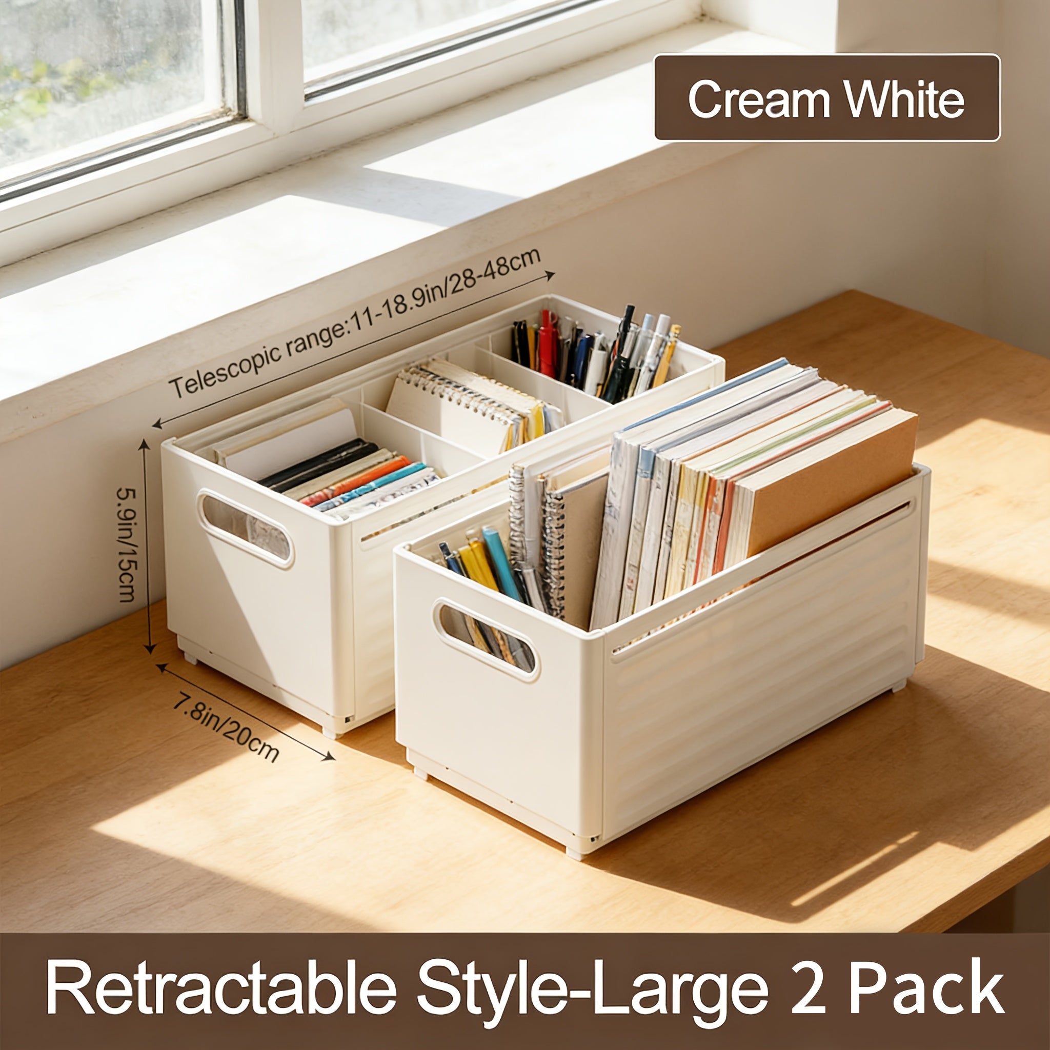Adjustable Expandable Desktop Organizer Storage Box