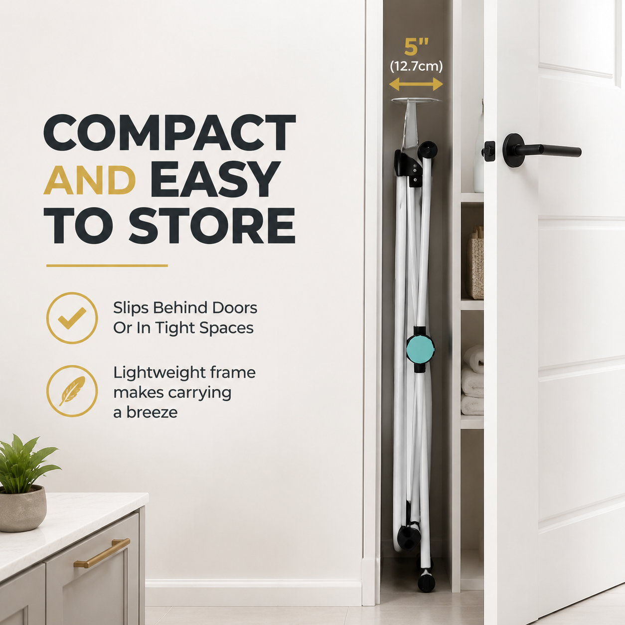 360° Rotating Premium Ironing Board with 8-Level Height Adjustment, 3-Layer Heat-Resistant Removable Cover, Rotating Iron Holder & Patented No-Lever Mechanism for Home & Laundry Room