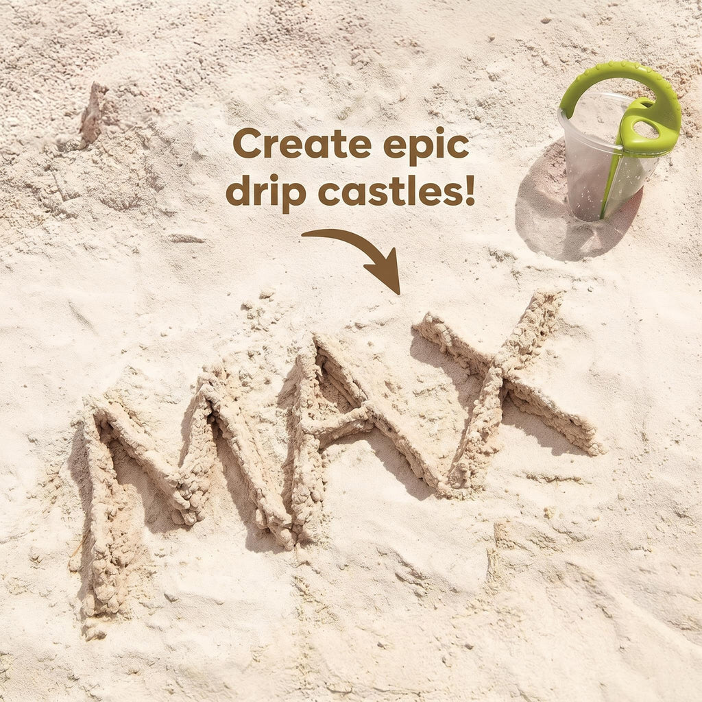 Creative Sand Art Funnel Toy for Kids, 2-in-1 Dual Chamber Design (Sand & Water), Includes Sand Sifter Scoop, BPA-Free & PVC-Free, Perfect for Beach & Sandbox Play