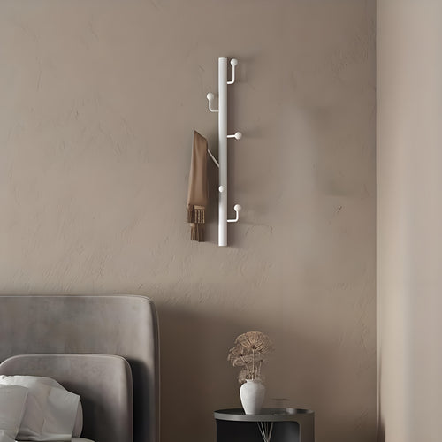 Modern Black Metal Wall Mounted Coat Hat Rack